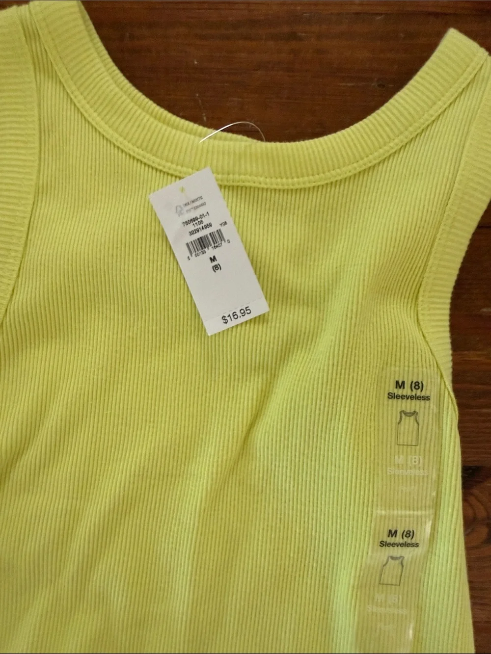 GAP Girls Neon Lime Ribbed Tank Top